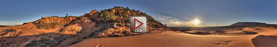Coral Pink Sand Dunes- Utah, 360 degree panorama 