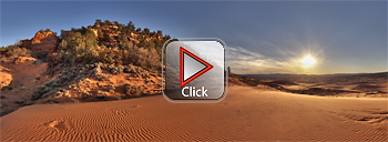 Coral Pink Sand Dunes- Utah, 360 degree panorama 