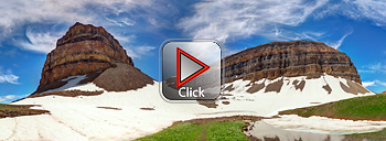 Emerald Lake below Mount Timpanogos 360 degree Panorama